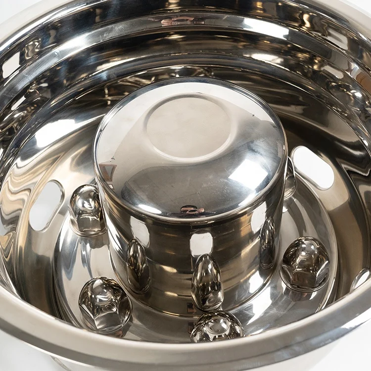 Mirror polished truck part accessories customized steel truck wheel simulator and cover