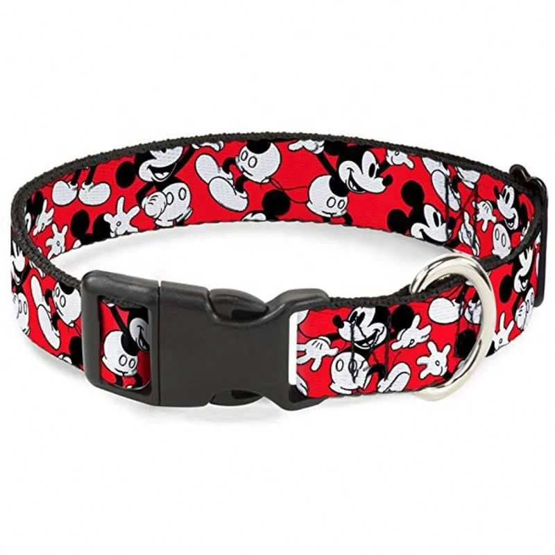 Plastic Clip Collar - custom design High Strength  Red/Black/White