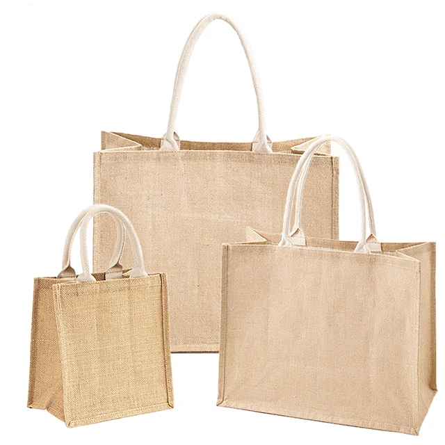 Cotton Hessian Canvas Canvass Hemp Customise Black Small Oversize Big Mini Women Linen Gunny Burlap Large Jute Shopping Tote Bag