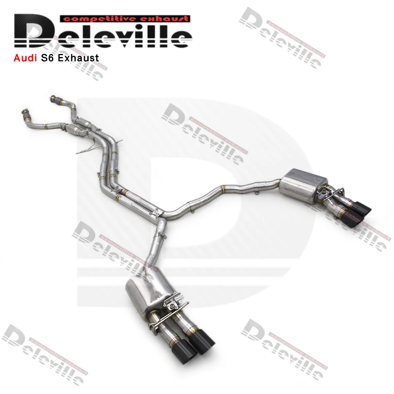 Factory Tuning Catback For Audi S6/S7 C7 4.0T 2013-2018 Active Sound Factory Valve Control Muffler Catback Escape Exhaust