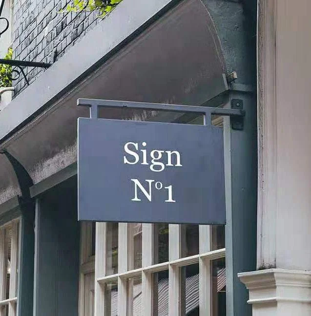 Kexian Customized Hanging Stainless Steel Sign Board Advertising Signboard Street Business Sign for Shop Signage