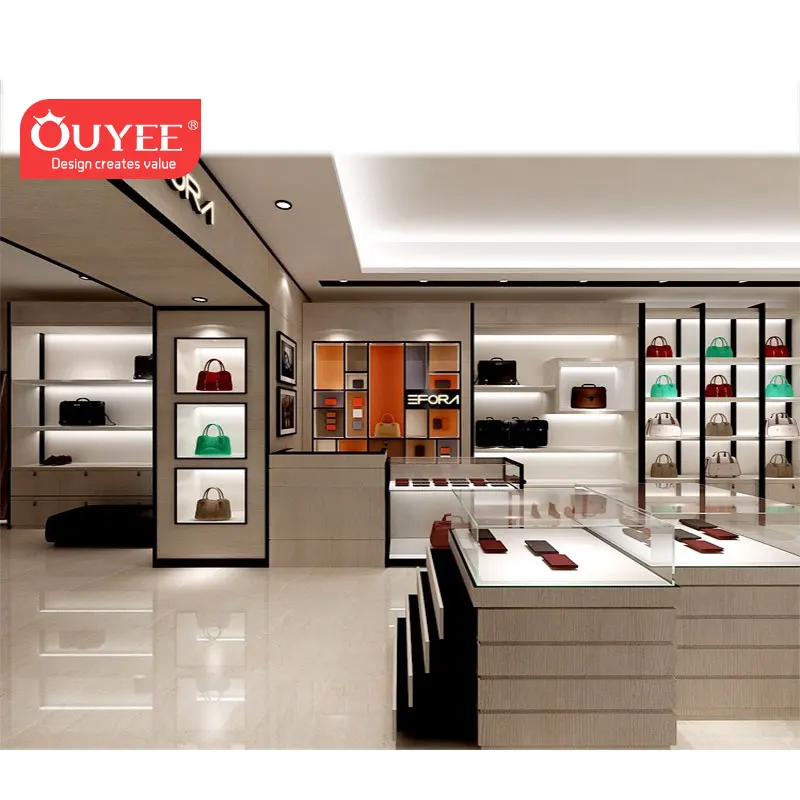 High End Luxury Branded Showroom Design Shoes and Bags Shop Shoe Store Fixture