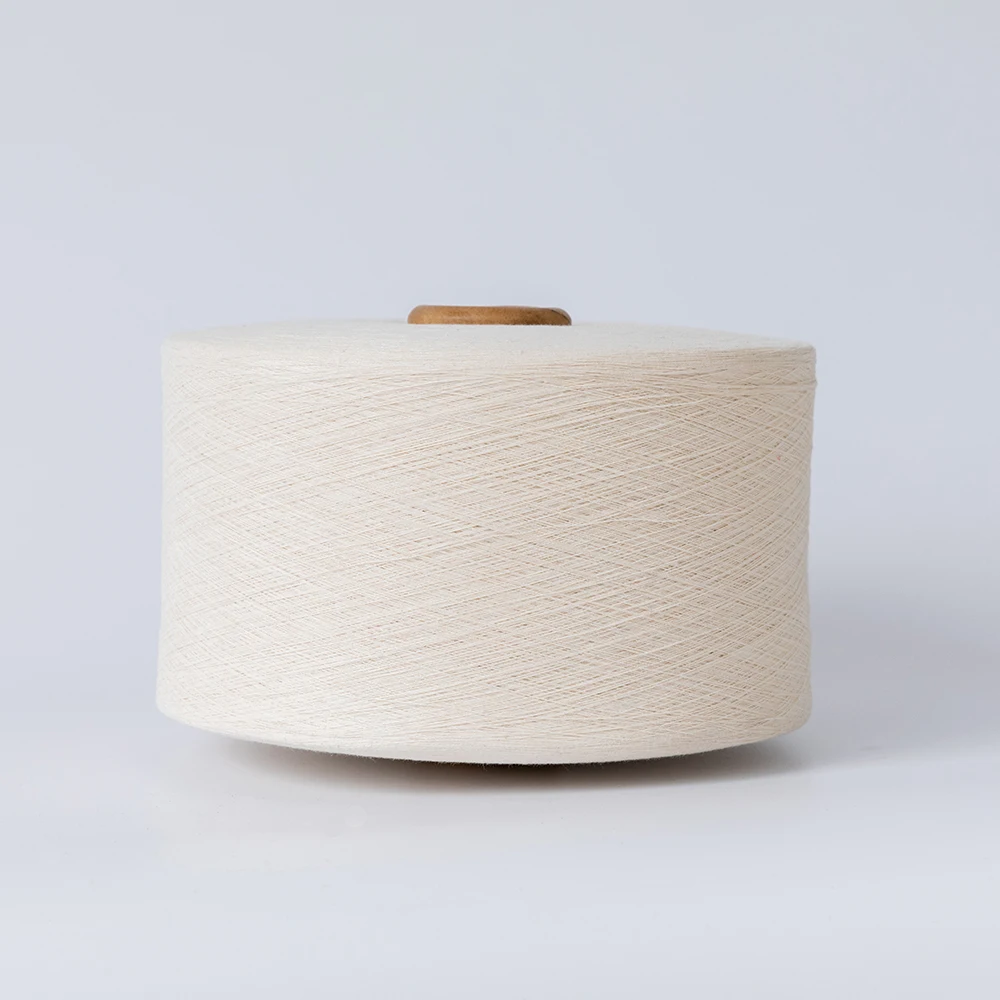 Recycle NE 61 Raw White 100 Cotton Yarn For Weaving And Knitting