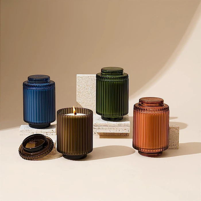 Customized handmade natural soybean candle transparent cup can be customized for fragrant scented candles