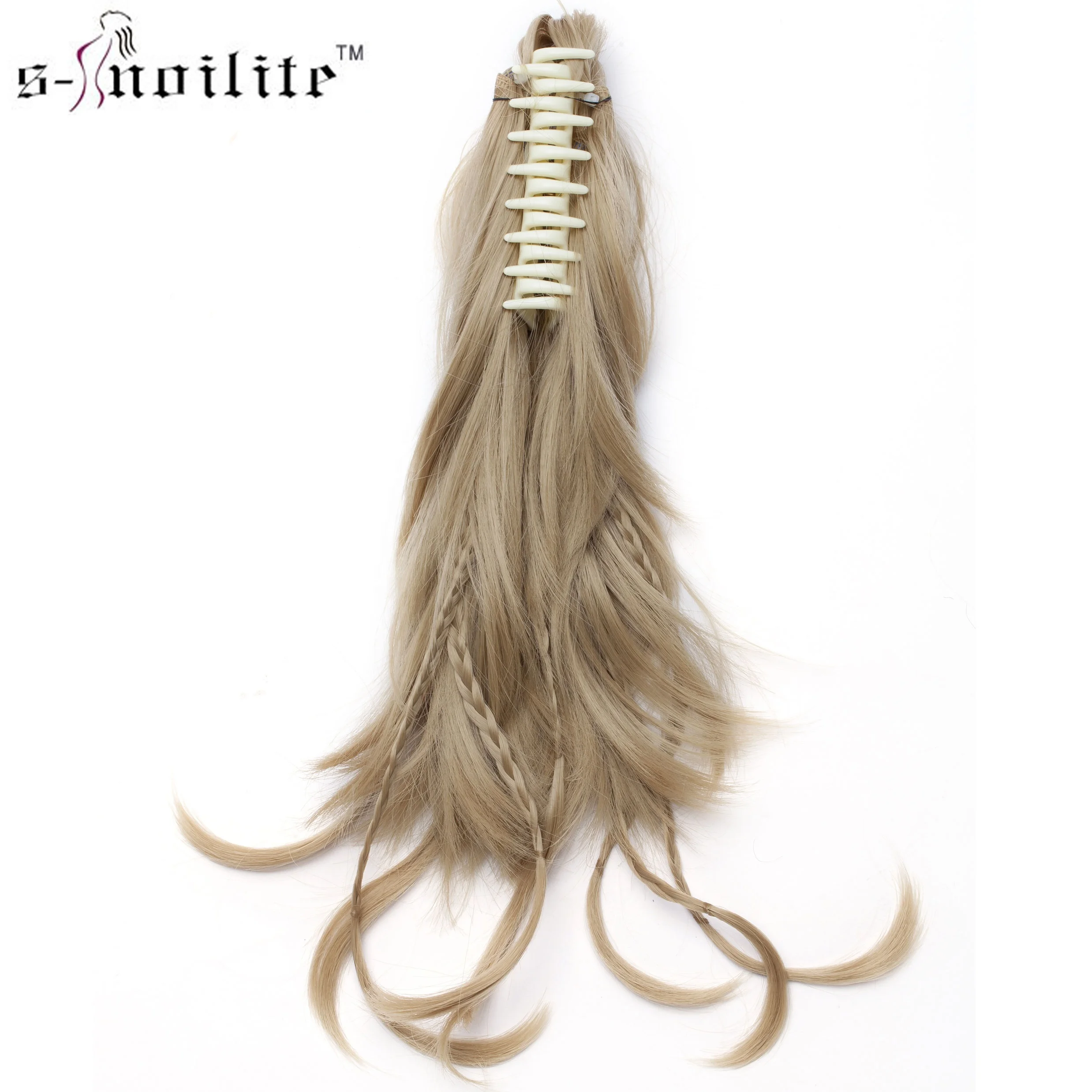 Синтетические волосы SNOILITE 12 дюймов «сделай сам», черные и коричневые косички, заколка для конского хвоста, наращивание волос, шиньоны для конского хвоста