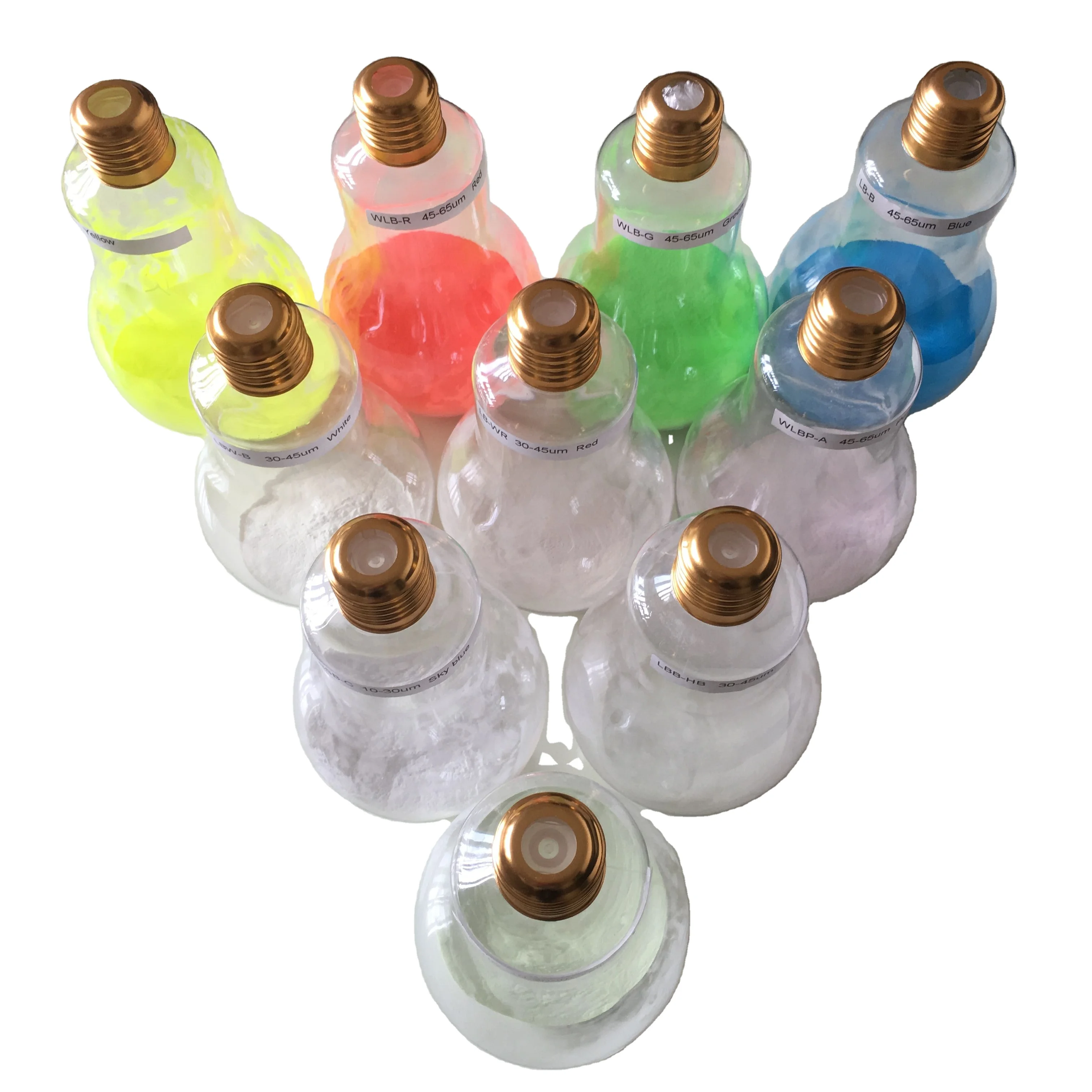 Long afterglow strontium aluminate base phosphorescent powder blue green glow in dark with 30-45um particle size