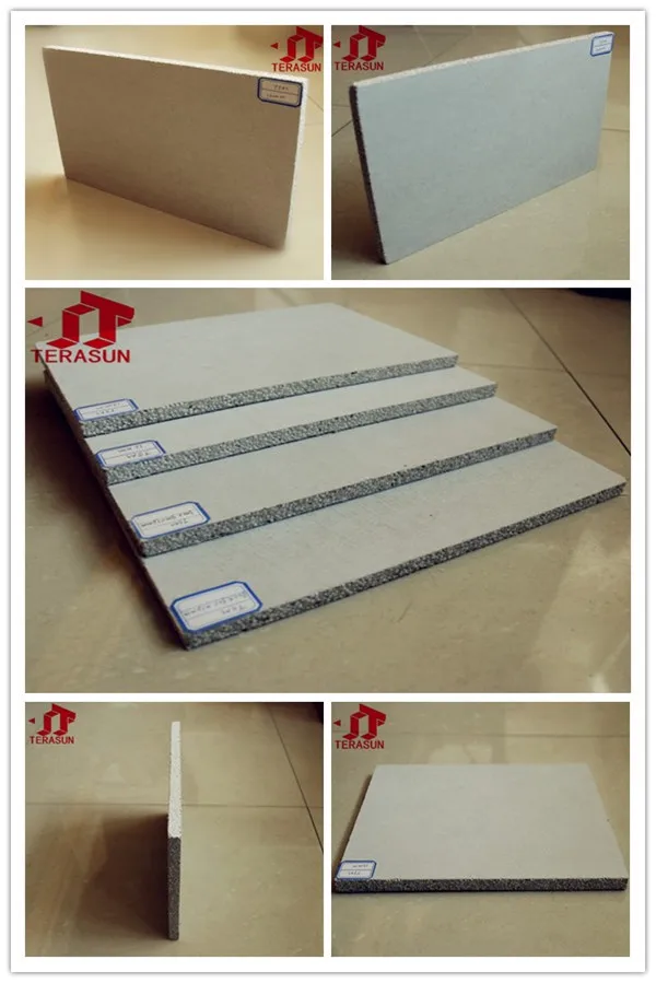 Light Weight  Insulation Cement Board Shera Board fire resistance waterproof and soundproof terasun   cement fiber board