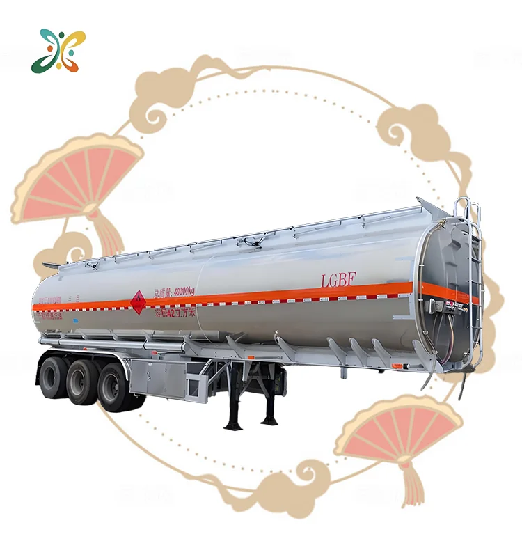 3Axle 45000Liters Aluminum Carbon Steel Water Oil Tank Truck Trailer Stainless Citerne Liquid Fuel Tanker Semi Trailer