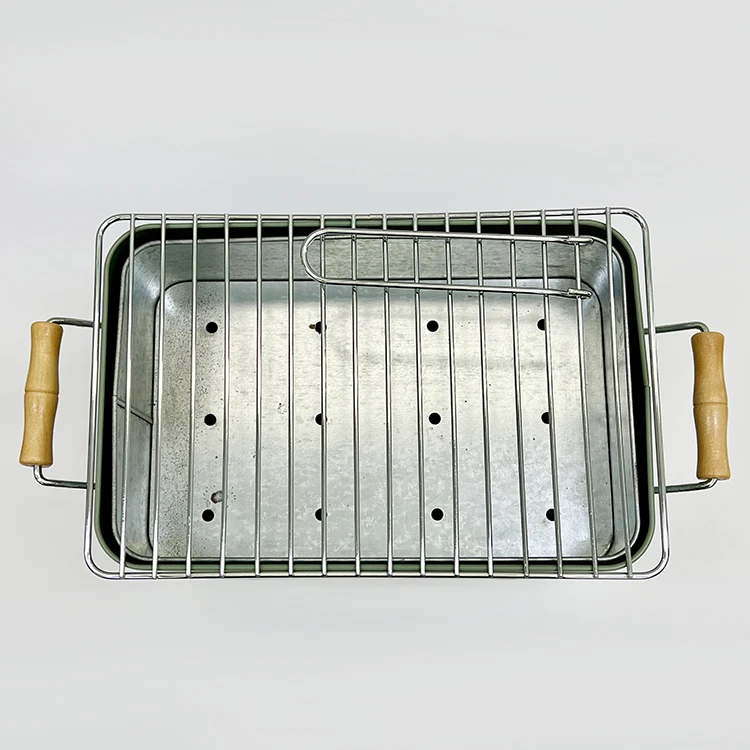 Camping Mini Grill Squad Bucket Shape Barbecue Grill Outdoor Charcoal BBQ Grill