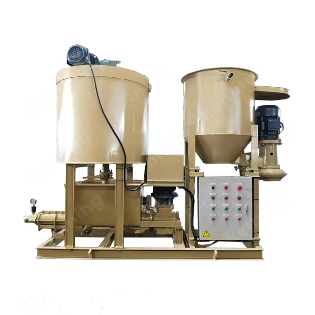 cement slurry mixing station screw grout pump station turbine mixer grout pump combination for drilling grouting