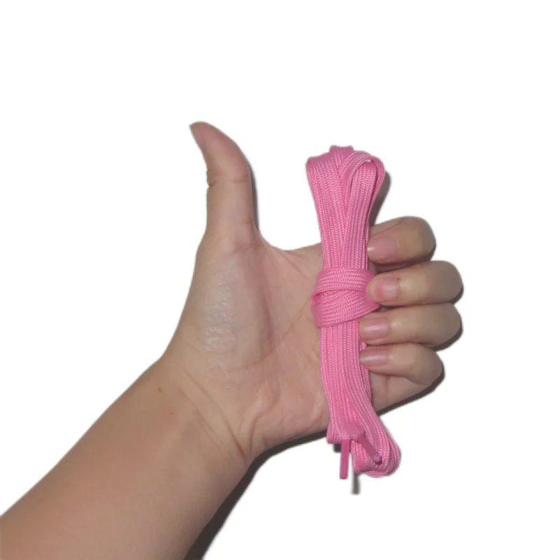 Dropshipping 100 MOQ 8mm Flat Double Hollow Shoe Lace Polyester 48-spindle Machine Braided Shoelaces Rope Canvas Casual Shoe