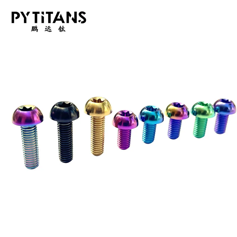 Gr5 Titanium Alloy screws factory Bicycle torx pan head Screw bolts m6 m5 by PYTITANS