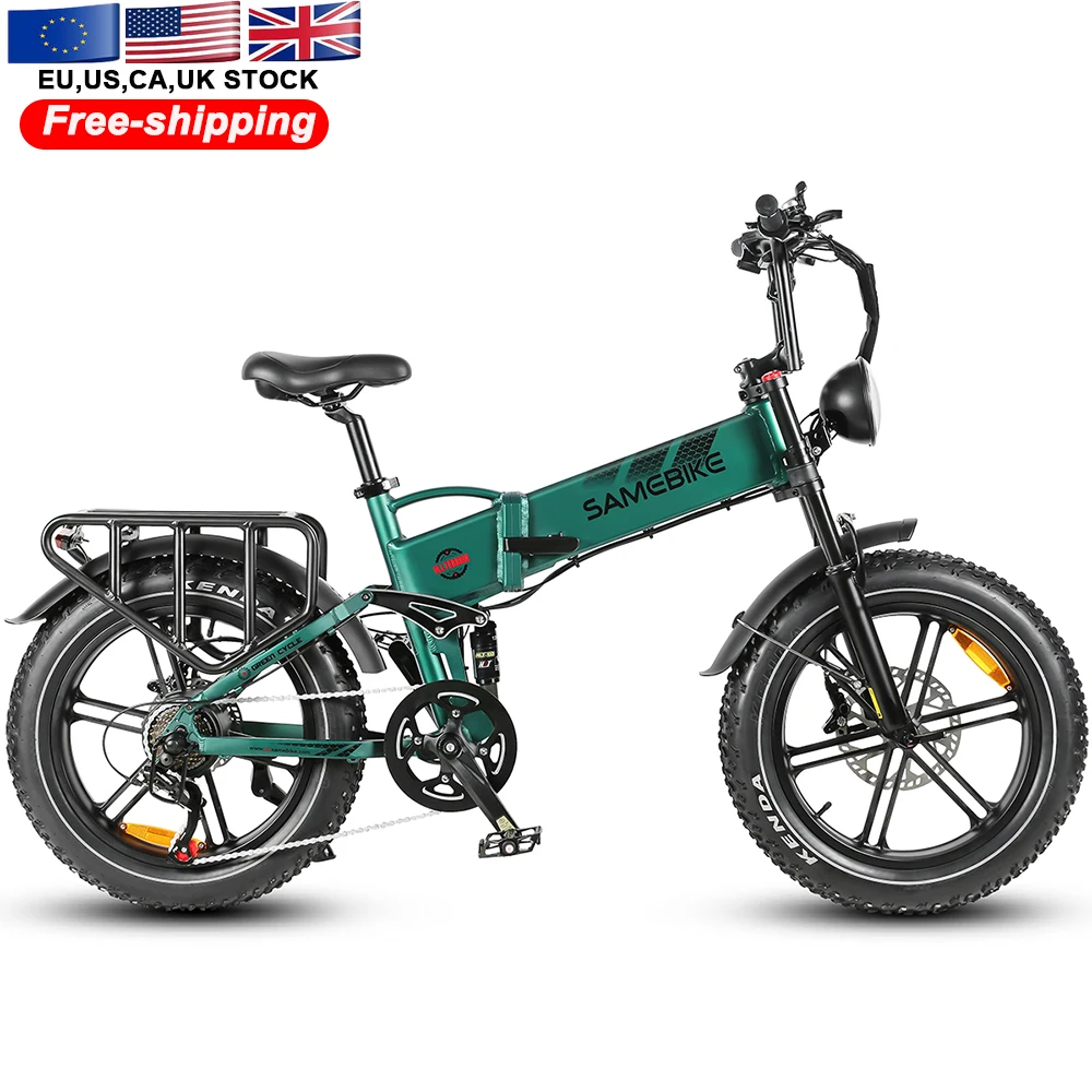 European stock DDP long range 48V17AH 1200W powerful double suspension ebike electric 4.0 snow fat tire folding bike