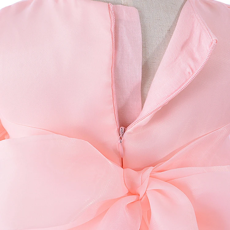 
Mudkingdom Baby Tulle Flower Dress with Elegant Bow Girl Pageant Dress Baby Evening Frock Girl Party Outfit Kid Luxury Ball Gown 