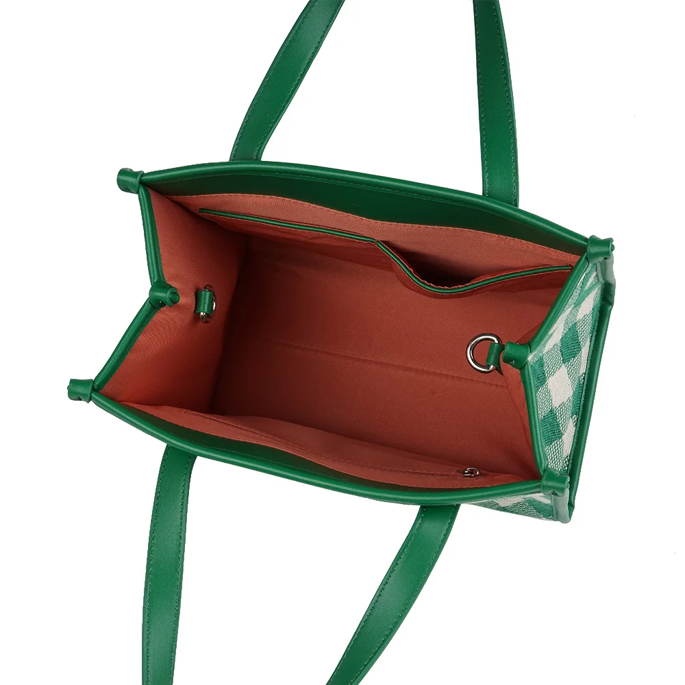 Factory wholesale 2022 young lady leather handbag women popular design plaid handbags