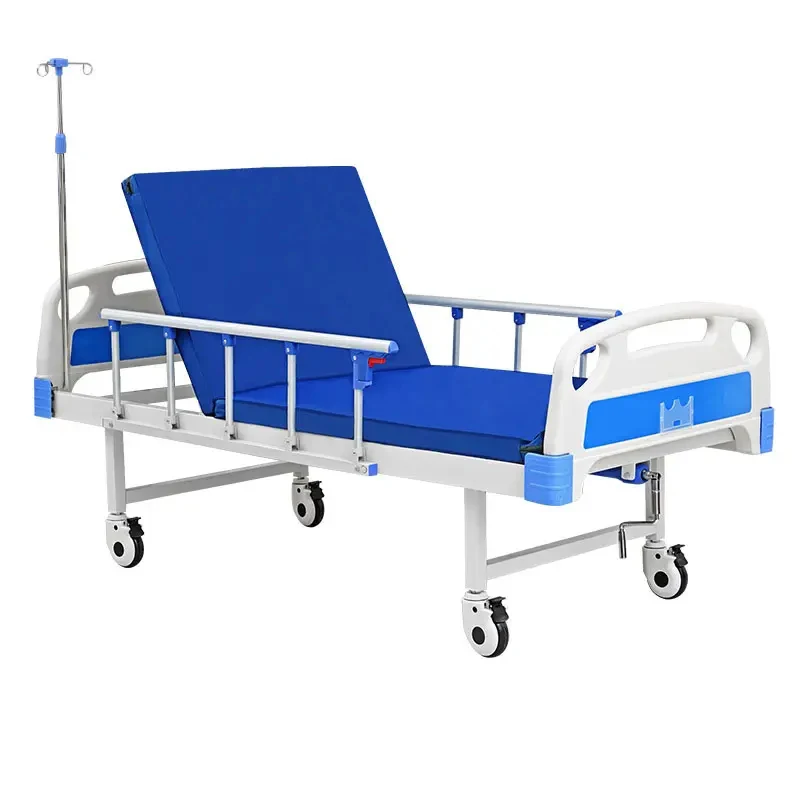 factory supply adjustable nursing medical abs aluminum alloy head board medical bed elderly patient 3 crank hospital bed