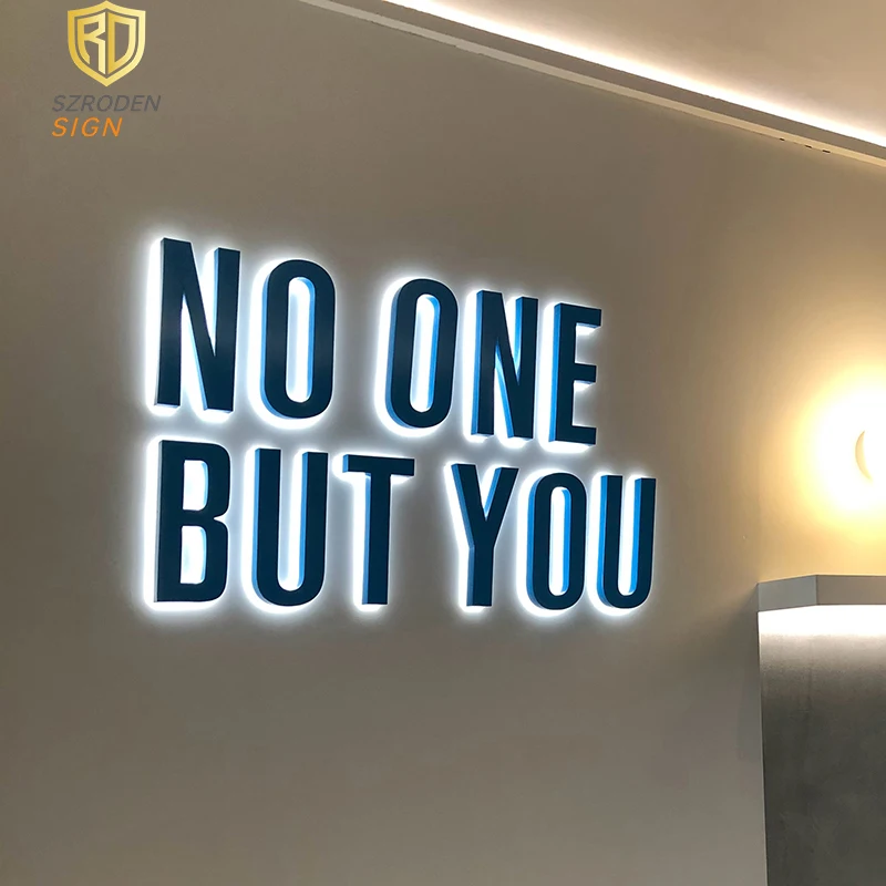 New Arrival Back-Lit Led Letter Sign Custom Led Logo 3d Led Sign Of Company Reception Sign