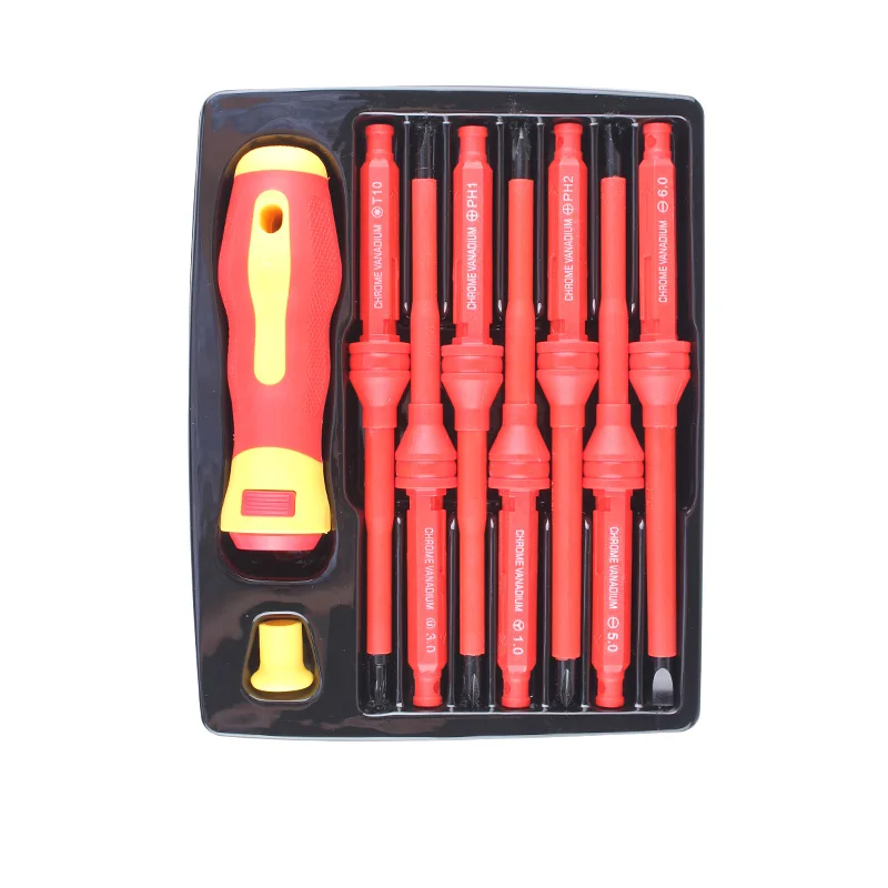 High quality screwdriver tool set 7 in 1 multi-function ratchet screwdriver set