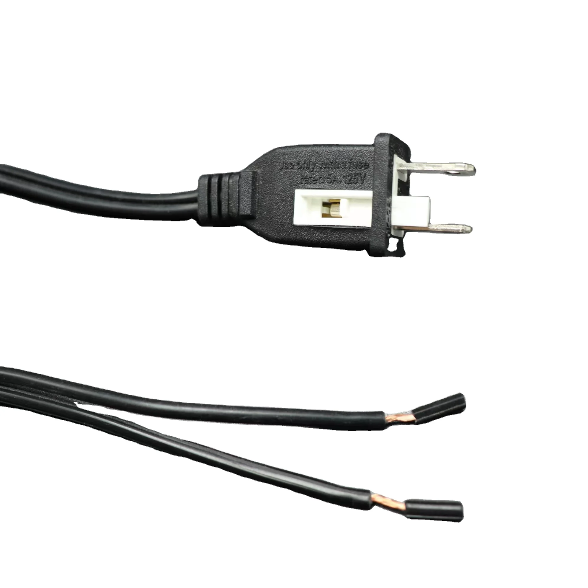 US power cord UL 2 Pin Power Cord with fuse 2 PinAC Power Cord CHENGKEN SPT SJT SVT SJTW