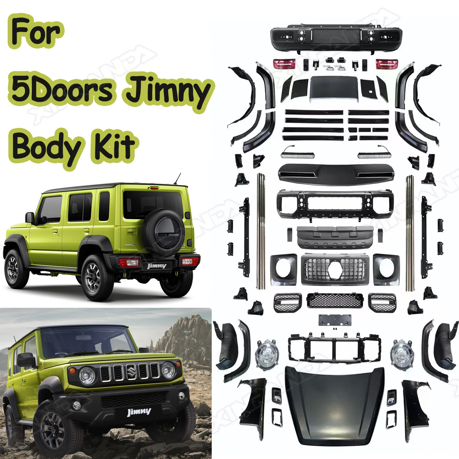 Jimny New Product Full Set Jimny Amg Style Body Kit For 5 Doors 2024 2025 Jc74W