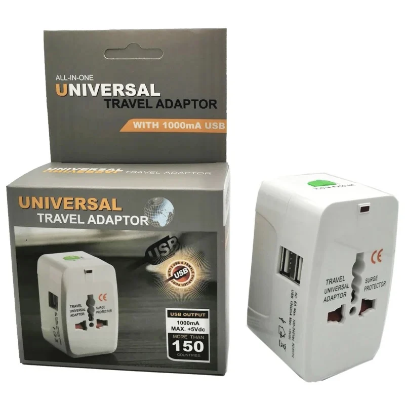 universal travel adaptor US UK AU EU allin one portable philippines singapore malaysiatravel plug adapter with shutter