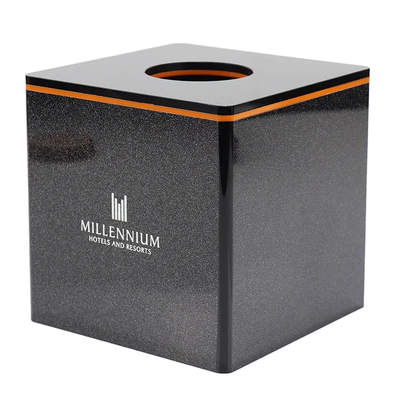 Luxury custom bathroom tray cup mat hotel acrylic coaster holder square