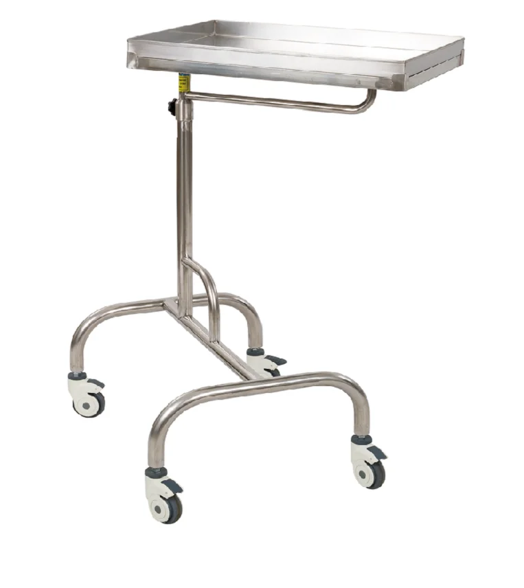 Hospital  Instrument Collapsible Stainless Steel Surgical Mayo Table Trolley