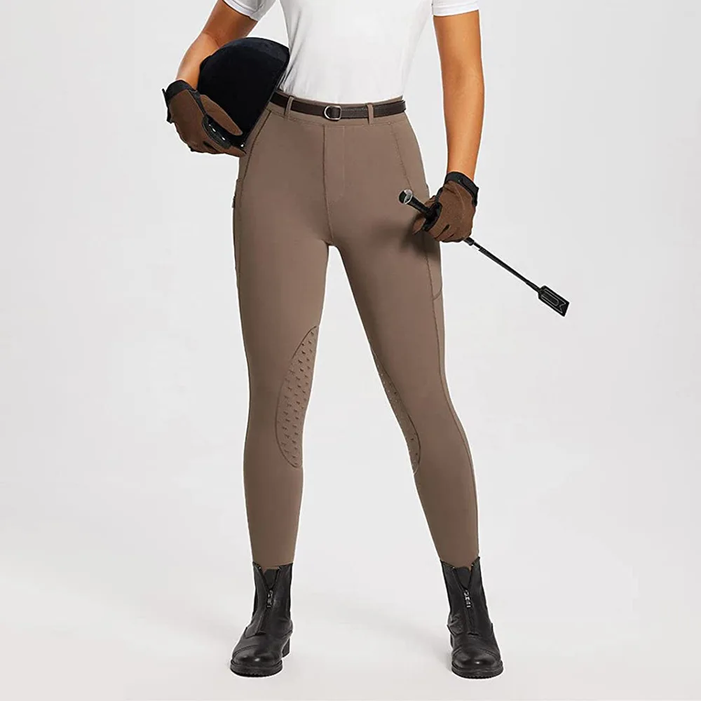 Full Seat Silicone Nylon Horseback Equestrian Outfit  Clothing Racing  Equestrian Pants Horse Riding Breeches for women