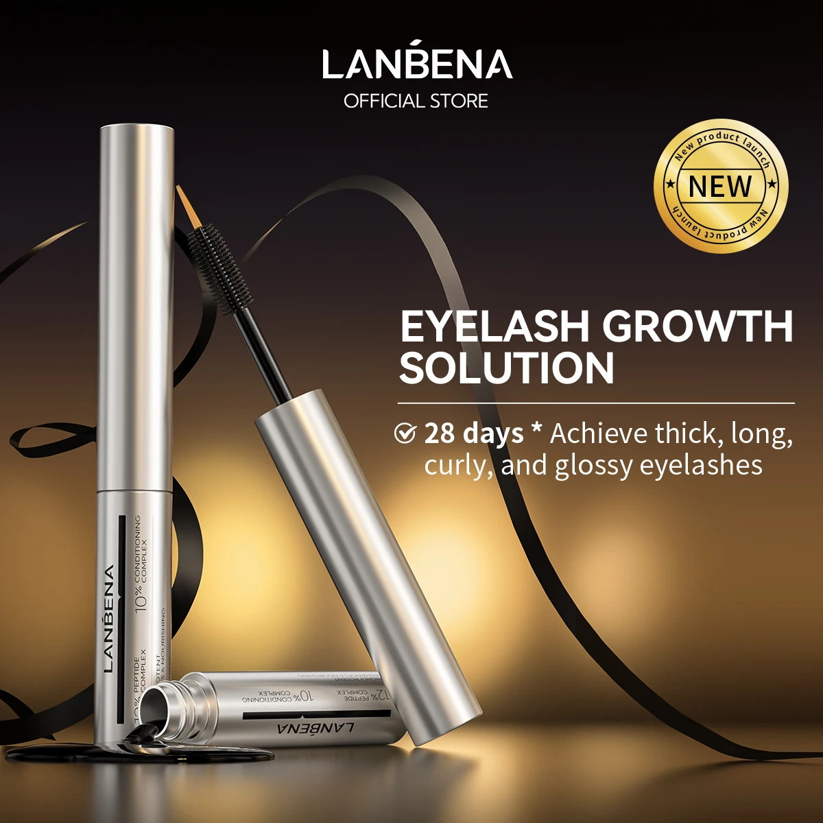 Lanbena New arrival eyelash enhancer growth serum for lashes vegan eyelash growth liquid