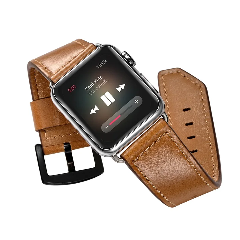 Knife Tail Leather Strap For Apple Watch Series 8 Se 6 5 4 44mm 40mm 40mm 38/41mm Belt Bracelet For Iwatch 7 Leather Watch Band
