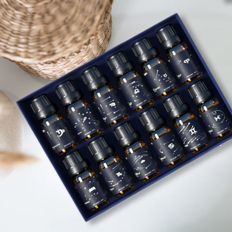 Healing 12pcs High-end New Product Oem Relaxing Set Gift Box Essential Oil Supplier Sassafras Daily Bergamot Oil Cinnamon Oil