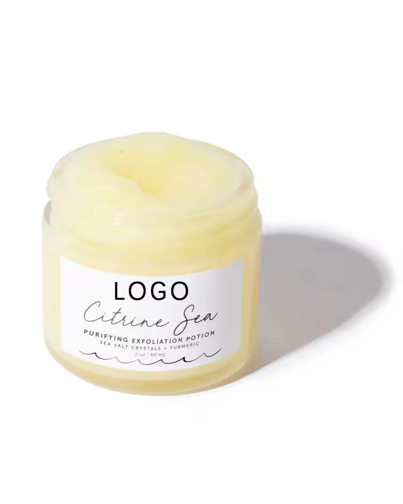 Private Label 60G Face Scrub Polishes Balances Purifies Citrine Sea Face Purifying Exfoliation Potion Facial Scrub