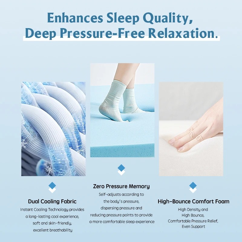 AIDI High End Mattress Factory Price Gel Memory Foam Mattress Smart For Sale Latex Mattress King Size