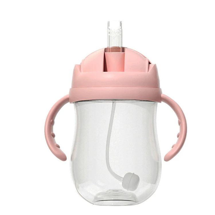 BPA free Tritan water bottle baby LED WEANING feeding weighted straw sippy cup water bottle for baby