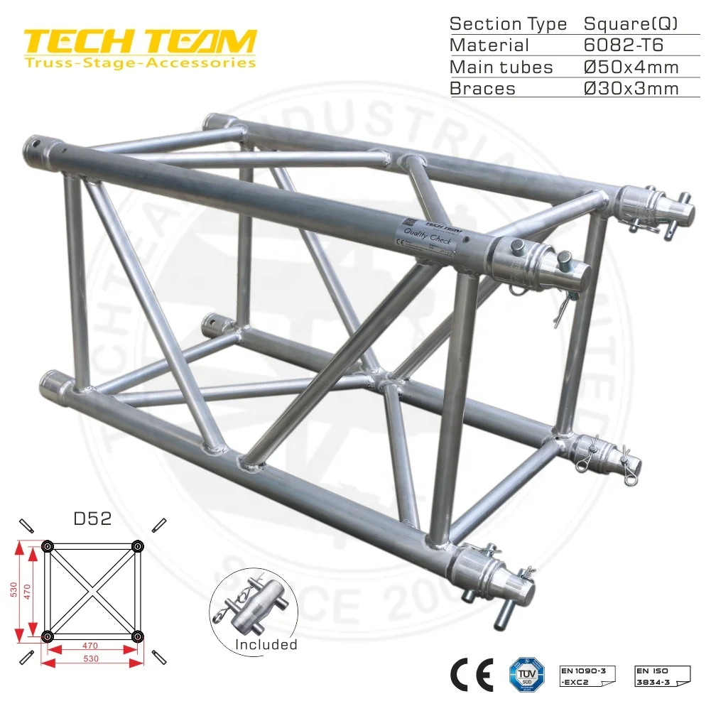 OEM Factory Price DJ Booth Concert Performance Used Truss System 530mm Truss Display