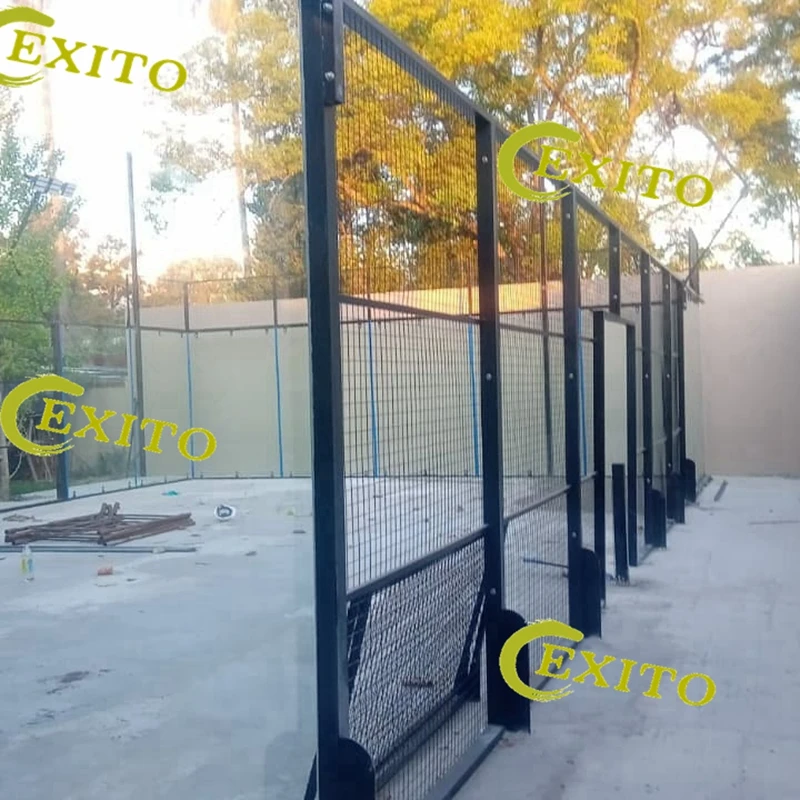 OSI Good Quality Twice Powder Coating Mixing Zinc Panoramic Padel Court for Sale