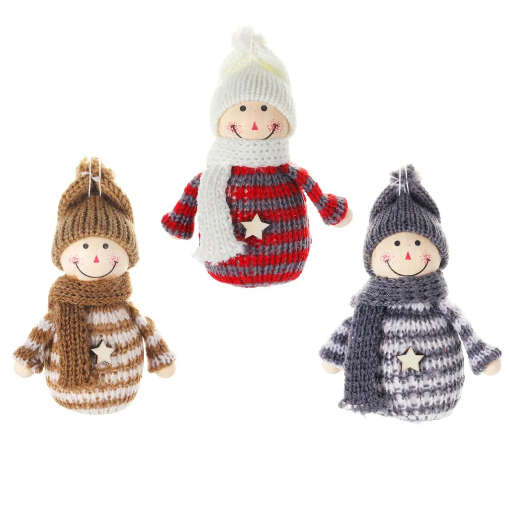 2021 wooden wool Snowman doll holiday gifts Christmas tree decorations Christmas Pendant