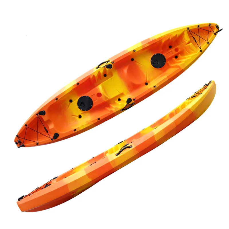 3 person sit on fishing canoe kayak wholesale with 3 seat