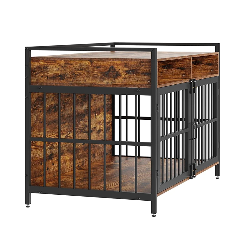 High Grade New Design Dog Cage Wooden Pet Indoor Teddy Medium Small Dog Cover Home With Bathroom Isolation Cage Modern