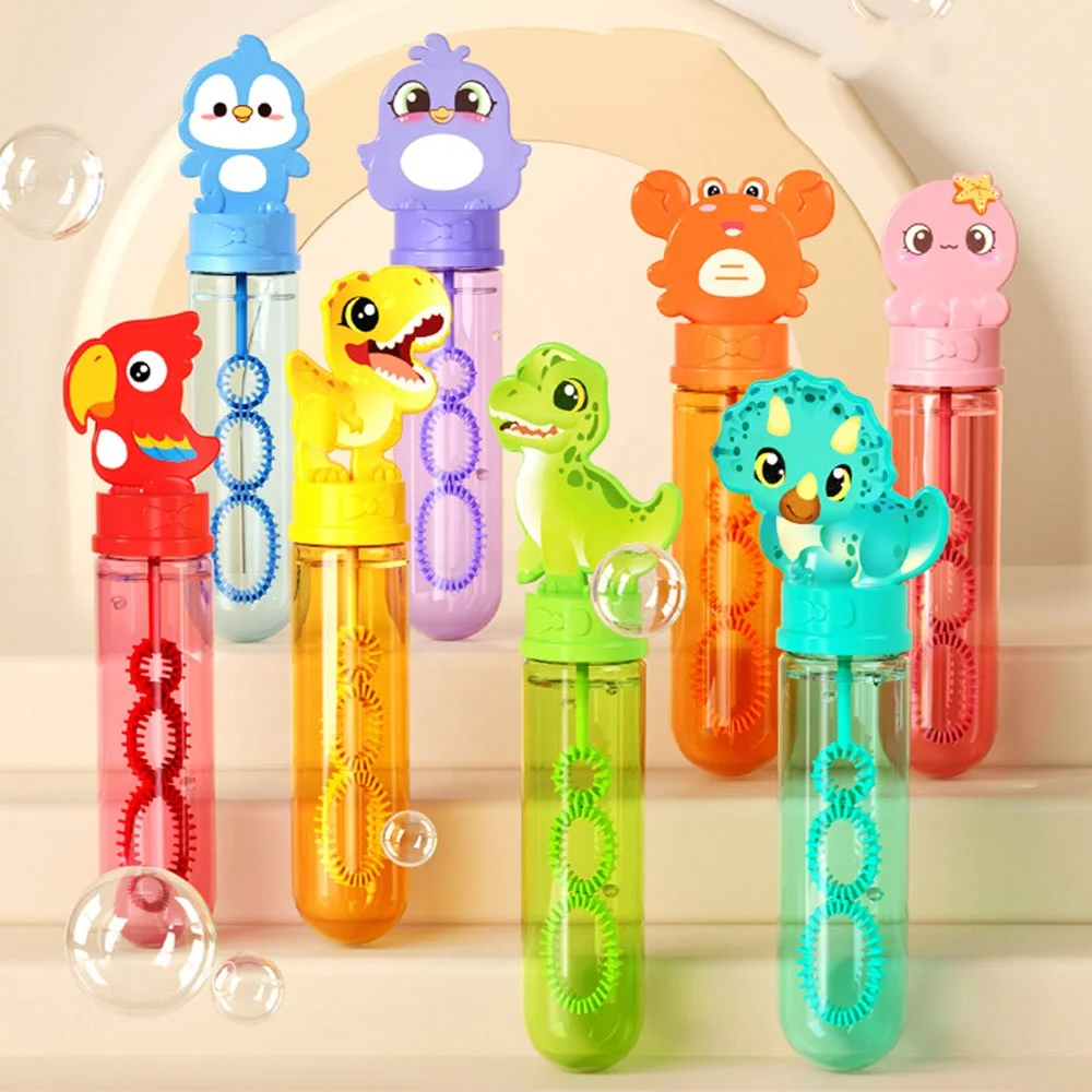 Mini animal Bubble Stick Soap Bubble Water Bubble wands stick Toy For Kids