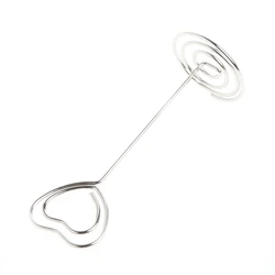 Wholesale Wedding Favors Place Card Holder Round Heart Star Shape Number Stand Table Photo Memo Number Alloy Name Clips