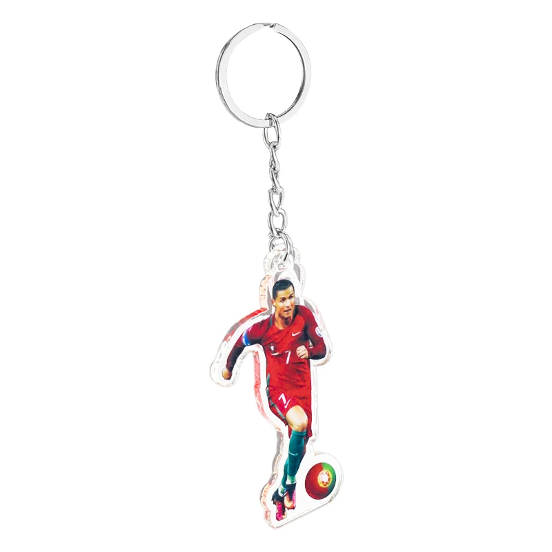 world cup keychain new top selling qatar 2022 world cup football star messi Ronaldo pendant acrylic keychain wholesale