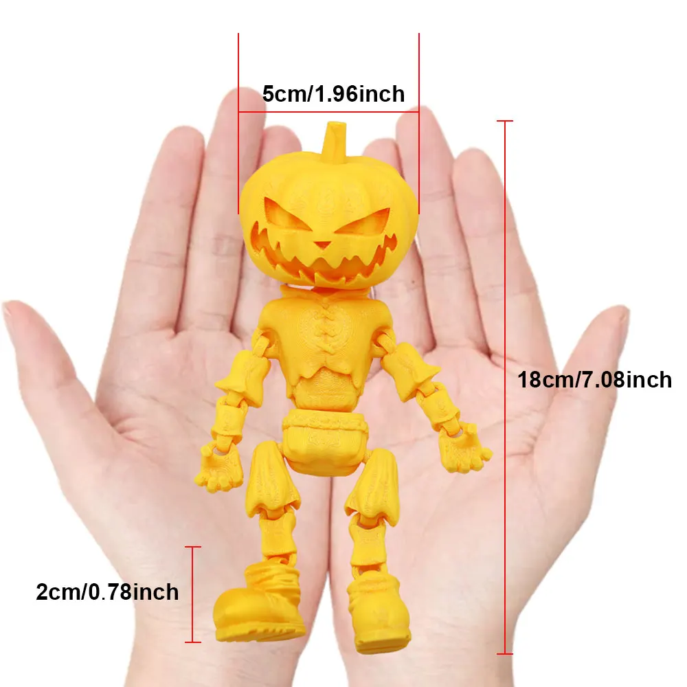 PLA material Natural harmless biodegradable reusable Halloween decorations pumpkin toy doll FDM process 3d printing service