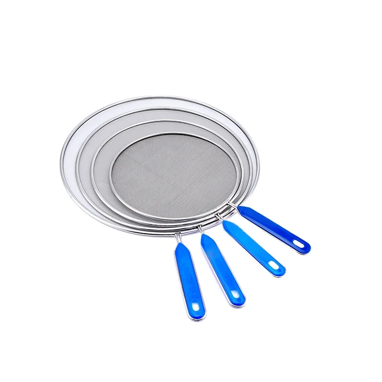 Kitchen Tools Minli Stainless Steel oil Splatter Screen Guard With Plastic Handle For Kitchen
