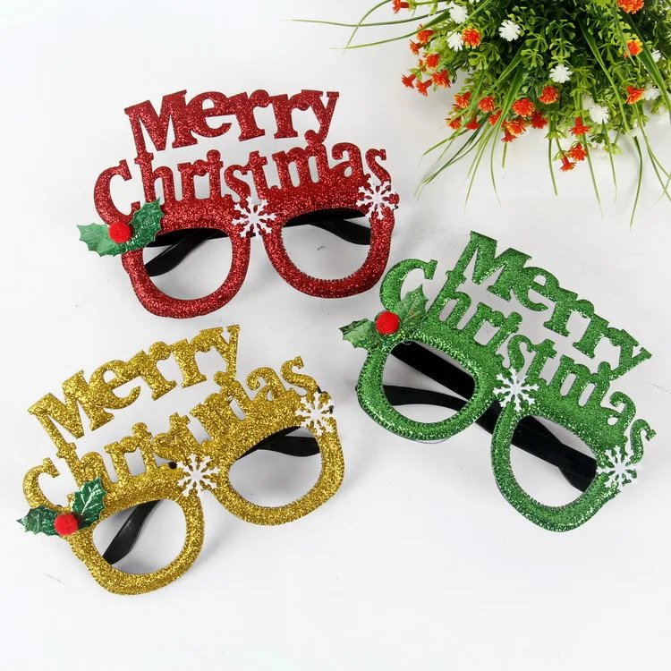 Wholesale Women Girl Party Christmas Gift Set Kids Headband Glasses Christmas Hat Clap Circle Bangle Decoration Gift Set