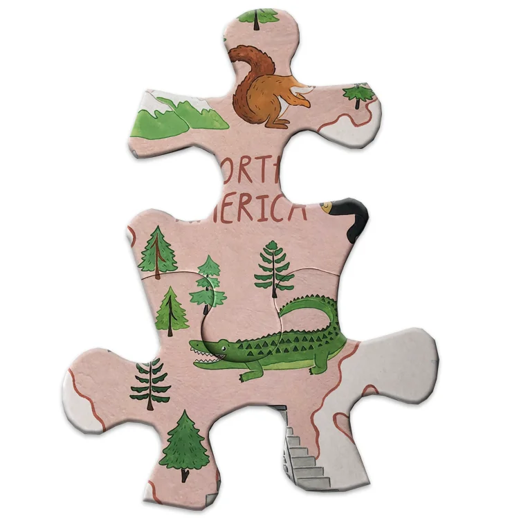 custom eco friendly 48 pieces funny puzzles for kids