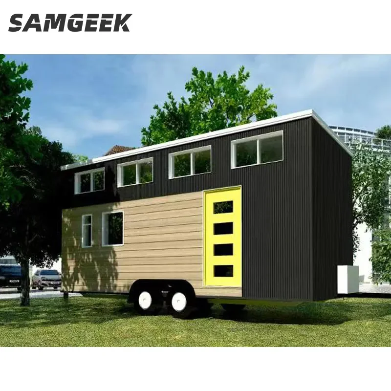 Modern Design Outdoor Camping Cabin Tiny House Customized Light Steel Multi-function Tiny House on Wheels Steel Structure Villas