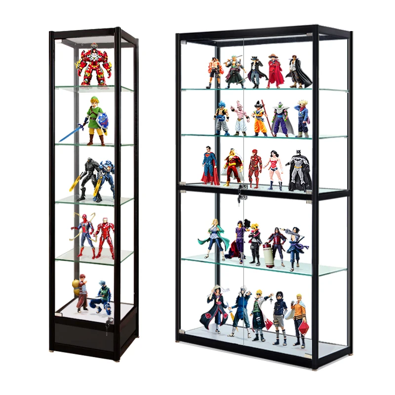 Wholesale Wine Toy Display Cabinet Led Glass Display Cabinet Modern Showcase For Shopping Mall