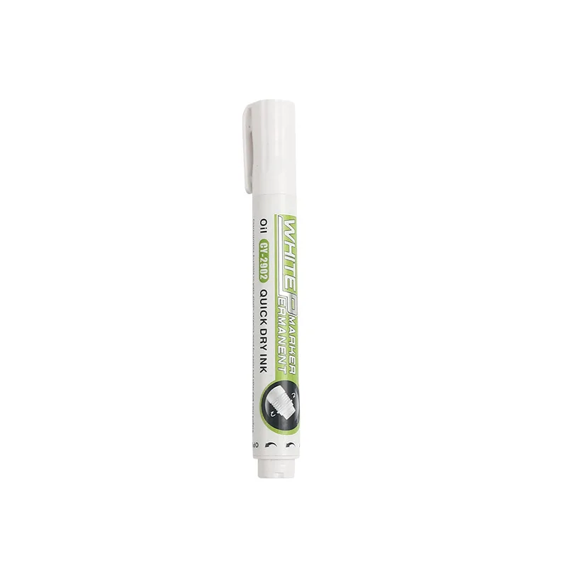 keas White Pen Tube Marker Manufacturer Chisel Nib Permanent Fiber Tip Permanent White Fabric Marker Pen