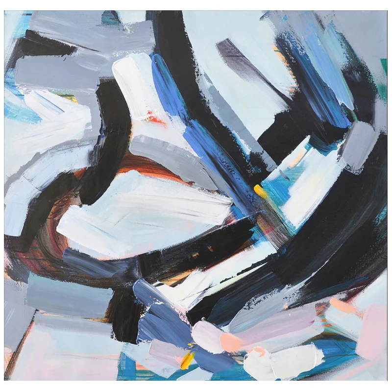 Traditional High quality American Nordic Italian Abstract Expressionism Hand Drawn canvas frame painting